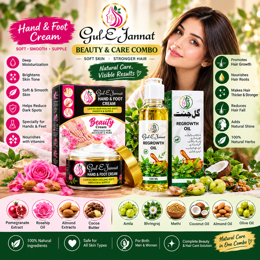 Gul-E-Jannat Hand Cream and Hair Regrowth Combo
